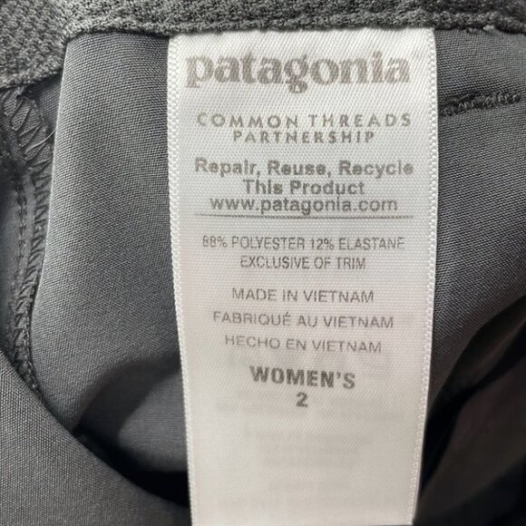 patagonia cropped pants gray hiking active outdoor pants sz 2 common threads - Picture 6 of 7